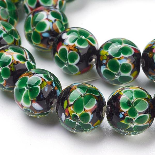 PandaHall Handmade Inner Flower Lampwork Beads Strands, Round, Green, 12mm, Hole: 2mm, 30pcs/strand, 12.3 inch Lampwork Round Green
PandaHall Handmade Inner Flower Lampwork Beads Strands, Round, Green, 12mm, Hole: 2mm, 30pcs/strand, 12.3 inch Lampwork Round Green