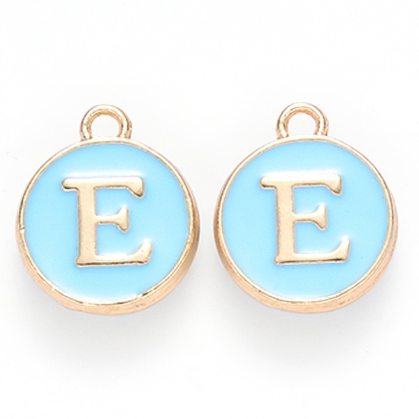 PandaHall Golden Plated Alloy Enamel Charms, Cadmium Free & Lead Free, Enamelled Sequins, Flat Round, Sky Blue, Letter.E, 14x12x2mm, Hole...
PandaHall Golden Plated Alloy Enamel Charms, Cadmium Free & Lead Free, Enamelled Sequins, Flat Round, Sky Blue, Letter.E, 14x12x2mm, Hole...
