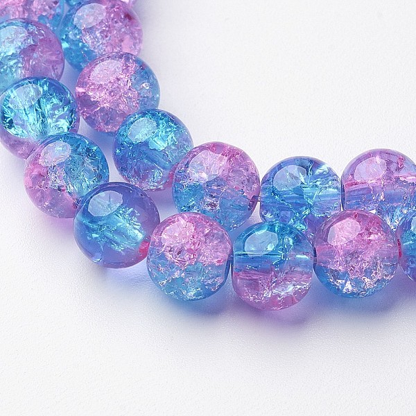 PandaHall 31~32 inch pinkt/ blue Crackle Glass Beads, Inner Blossom, Round, about 106pcs/strand, 8mm in diameter, hole: about 1mm Glass..., Pink
PandaHall 31~32 inch pinkt/ blue Crackle Glass Beads, Inner Blossom, Round, about 106pcs/strand, 8mm in diameter, hole: about 1mm Glass..., Pink