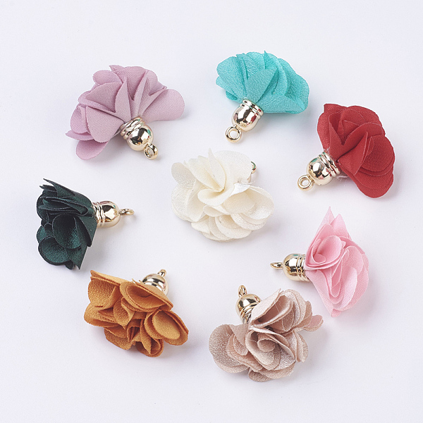 PandaHall Cloth Flower Pendants Decoration, with Plastic Findings, Mixed Color, 26~29x26~30mm, Hole: 1.5mm Cloth Flower Multicolor
PandaHall Cloth Flower Pendants Decoration, with Plastic Findings, Mixed Color, 26~29x26~30mm, Hole: 1.5mm Cloth Flower Multicolor