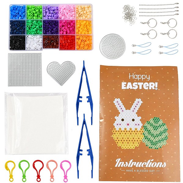 PandaHall 15 Colors DIY Fuse Beads Kit, with Mixed Shape ABC Plastic Pegboards, Ironing Paper and Plastic Tweezers, Iron Keychain Clasp..., Multicolor
PandaHall 15 Colors DIY Fuse Beads Kit, with Mixed Shape ABC Plastic Pegboards, Ironing Paper and Plastic Tweezers, Iron Keychain Clasp..., Multicolor
