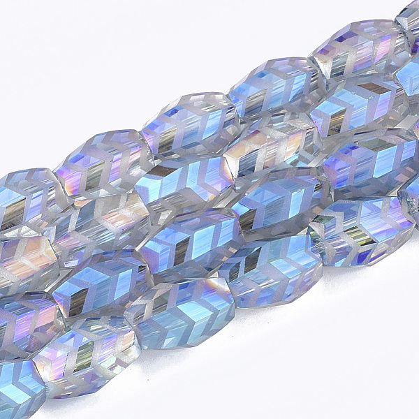 PandaHall Electroplate Glass Beads Strands, Frosted, Faceted, Barrel, Cornflower Blue, 7.5x7.5x11mm, Hole: 1.2mm, about 60pcs/strand, 25.9...
PandaHall Electroplate Glass Beads Strands, Frosted, Faceted, Barrel, Cornflower Blue, 7.5x7.5x11mm, Hole: 1.2mm, about 60pcs/strand, 25.9...