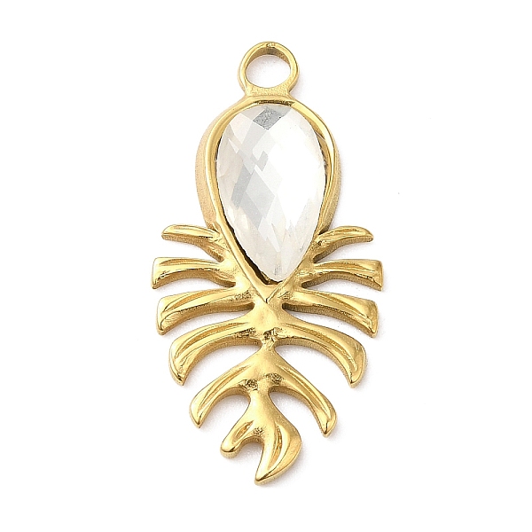 PandaHall Real 18K Gold Plated 304 Stainless Steel Pendants, with Glass, Leaf Charms, Clear, 30x15x4~5.5mm, Hole: 2.5mm Stainless...
PandaHall Real 18K Gold Plated 304 Stainless Steel Pendants, with Glass, Leaf Charms, Clear, 30x15x4~5.5mm, Hole: 2.5mm Stainless...