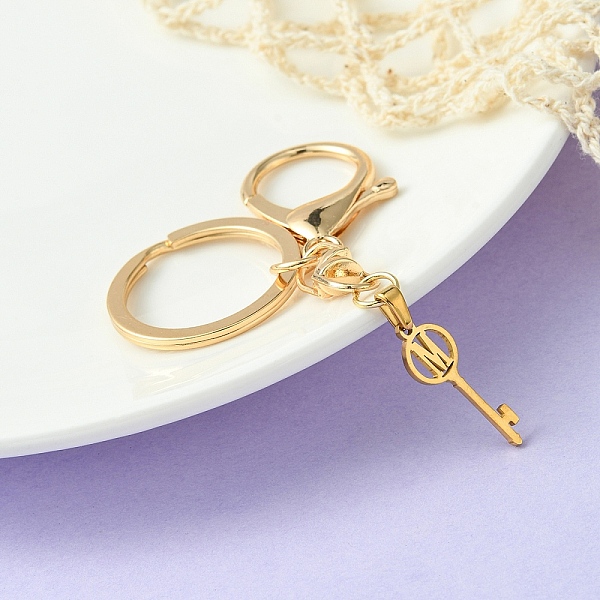 PandaHall 304 Stainless Steel Initial Letter Key Charm Keychains, with Alloy Clasp, Golden, Letter M, 8.8cm Stainless Steel Letter M
PandaHall 304 Stainless Steel Initial Letter Key Charm Keychains, with Alloy Clasp, Golden, Letter M, 8.8cm Stainless Steel Letter M