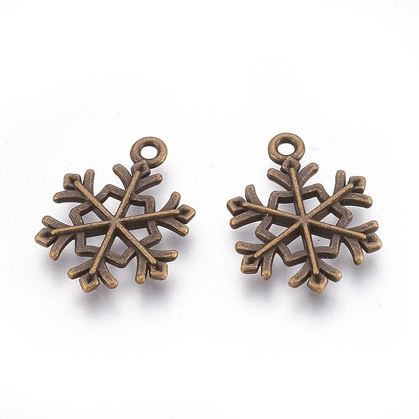 PandaHall Tibetan Style Alloy Pendants, Cadmium Free & Nickel Free & Lead Free, Snowflake, for Christmas, Antique Bronze, 21x16x2mm, Hole...
PandaHall Tibetan Style Alloy Pendants, Cadmium Free & Nickel Free & Lead Free, Snowflake, for Christmas, Antique Bronze, 21x16x2mm, Hole...