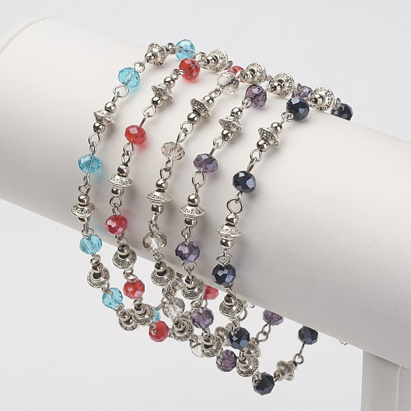 PandaHall Iron Chain Anklets, with Iron Spacer Beads, Electroplate Glass Bead and Brass Lobster Claw Clasps, Mixed Color, 220mm Glass..., Multicolor
PandaHall Iron Chain Anklets, with Iron Spacer Beads, Electroplate Glass Bead and Brass Lobster Claw Clasps, Mixed Color, 220mm Glass..., Multicolor