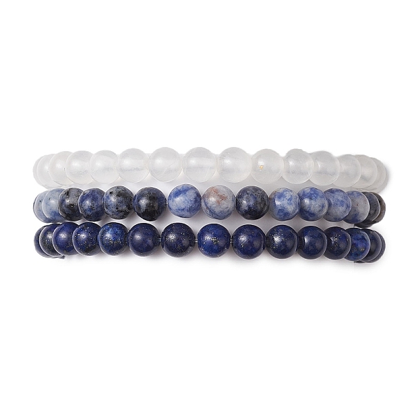 PandaHall 3Pcs 3 Style Natural Mixed Stone Round Beaded Stretch Bracelets, Stackable Bracelets, Inner Diameter: 2-3/8 inch(6cm), 1Pc/style...
PandaHall 3Pcs 3 Style Natural Mixed Stone Round Beaded Stretch Bracelets, Stackable Bracelets, Inner Diameter: 2-3/8 inch(6cm), 1Pc/style...