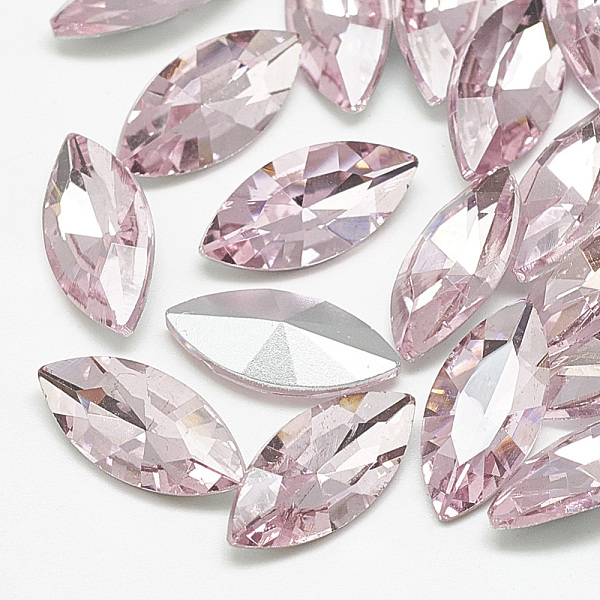 PandaHall Pointed Back Glass Rhinestone Cabochons, Back Plated, Faceted, Horse Eye, Light Rose, 10x5x3mm Glass Rhinestone Horse Eye Pink
PandaHall Pointed Back Glass Rhinestone Cabochons, Back Plated, Faceted, Horse Eye, Light Rose, 10x5x3mm Glass Rhinestone Horse Eye Pink