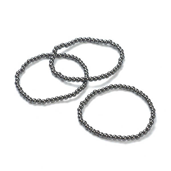 PandaHall Synthetic Non-magnetic Hematite Beaded Stretch Bracelets, Round, Beads: 4~5mm, Inner Diameter: 2-1/4 inch(5.65cm) Non-magnetic...
PandaHall Synthetic Non-magnetic Hematite Beaded Stretch Bracelets, Round, Beads: 4~5mm, Inner Diameter: 2-1/4 inch(5.65cm) Non-magnetic...