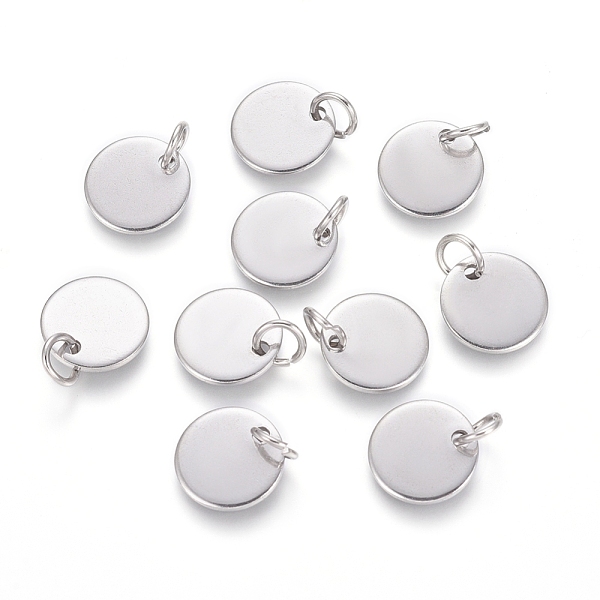 PandaHall 304 Stainless Steel Charms, Stamping Blank Tag, with Jump Rings, Flat Round, Stainless Steel Color, 10x1mm, Hole: 3.5mm 304...
PandaHall 304 Stainless Steel Charms, Stamping Blank Tag, with Jump Rings, Flat Round, Stainless Steel Color, 10x1mm, Hole: 3.5mm 304...