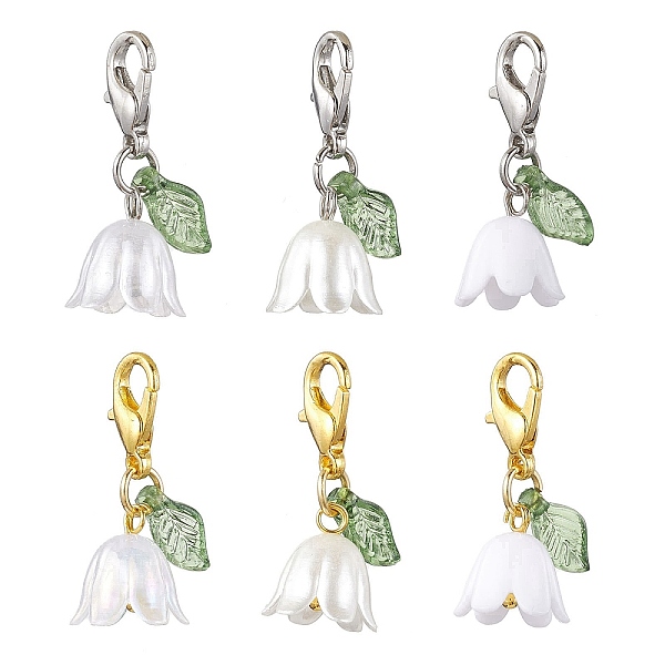 PandaHall Flower Acrylic Pendant Decorations, Lobster Claw Clasps Ornaments for Bag Key Chain, Platinum & Golden, 26mm, 6pcs/set Acrylic...
PandaHall Flower Acrylic Pendant Decorations, Lobster Claw Clasps Ornaments for Bag Key Chain, Platinum & Golden, 26mm, 6pcs/set Acrylic...