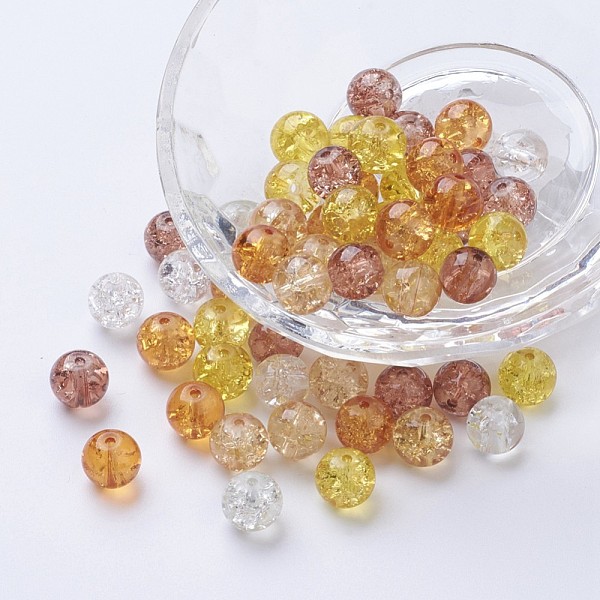 PandaHall Baking Painted Crackle Glass Beads, Caramel Mix, Round, Mixed Color, 8~8.5x7.5~8mm, Hole: 1mm, about 100pcs/bag Glass Round..., Multicolor
PandaHall Baking Painted Crackle Glass Beads, Caramel Mix, Round, Mixed Color, 8~8.5x7.5~8mm, Hole: 1mm, about 100pcs/bag Glass Round..., Multicolor