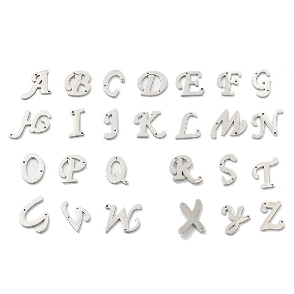 PandaHall 304 Stainless Steel Links Connectors, Initial Letter, Letter A~Z, 15~20x7~19x1.5mm, Hole: 0.9mm, 26 letters/set 304 Stainless...
PandaHall 304 Stainless Steel Links Connectors, Initial Letter, Letter A~Z, 15~20x7~19x1.5mm, Hole: 0.9mm, 26 letters/set 304 Stainless...