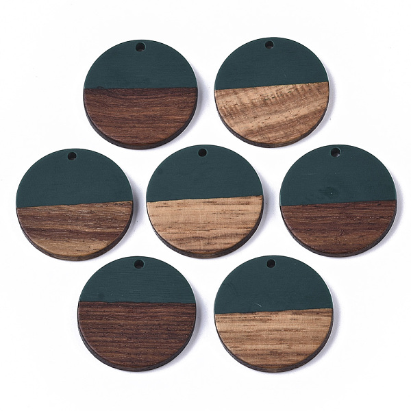 PandaHall Resin & Wood Pendants, Flat Round, Dark Green, 28.5x3.5~4mm, Hole: 1.5mm Resin+Wood Flat Round Green
PandaHall Resin & Wood Pendants, Flat Round, Dark Green, 28.5x3.5~4mm, Hole: 1.5mm Resin+Wood Flat Round Green