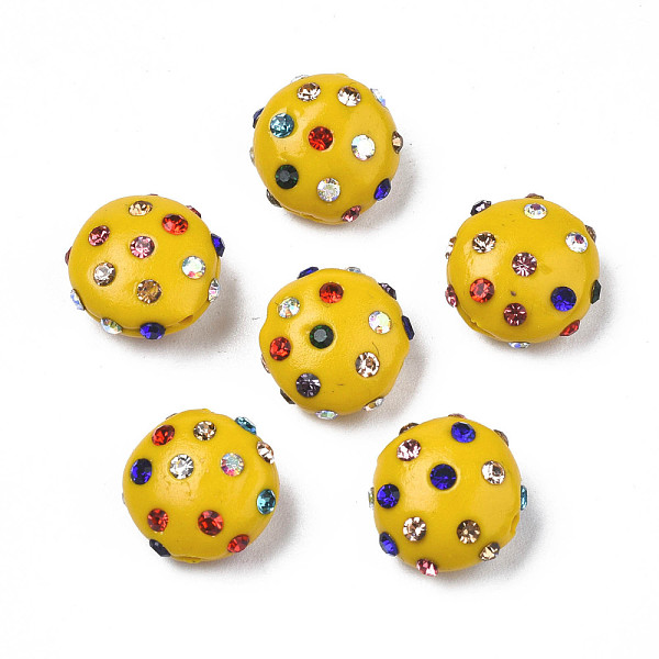 PandaHall Polymer Clay Rhinestone Beads, Pave Disco Ball Beads, Flat Round, Goldenrod, 11~12x7mm, Hole: 1.4mm, Rhinestone: pp15(2.1~2.2mm)..., Gold
PandaHall Polymer Clay Rhinestone Beads, Pave Disco Ball Beads, Flat Round, Goldenrod, 11~12x7mm, Hole: 1.4mm, Rhinestone: pp15(2.1~2.2mm)..., Gold