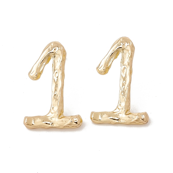 PandaHall Brass Number Stud Earrings with 925 Sterling Silver Pins for Women, Num.1, 20x13mm, Pin: 0.7mm Brass Number
PandaHall Brass Number Stud Earrings with 925 Sterling Silver Pins for Women, Num.1, 20x13mm, Pin: 0.7mm Brass Number