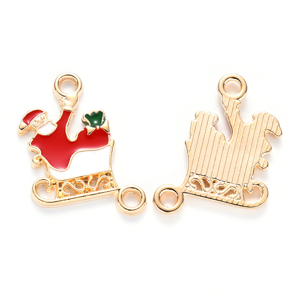 PandaHall Alloy Enamel Links connectors, for Christmas, Father Christmas with Sledge, Light Gold, Red, 21x14.5x1.5mm, Hole: 1.8mm...
PandaHall Alloy Enamel Links connectors, for Christmas, Father Christmas with Sledge, Light Gold, Red, 21x14.5x1.5mm, Hole: 1.8mm...