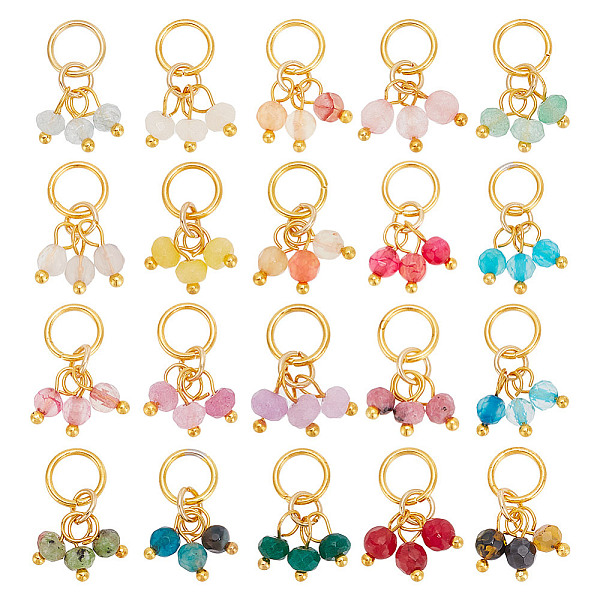 PandaHall 80Pcs 20 Styles Natural Mixed Gemstone Pendants, Facted Gems Charms, Round & Rondelle, Golden Plated with 304 Stainless Steel Open...
PandaHall 80Pcs 20 Styles Natural Mixed Gemstone Pendants, Facted Gems Charms, Round & Rondelle, Golden Plated with 304 Stainless Steel Open...