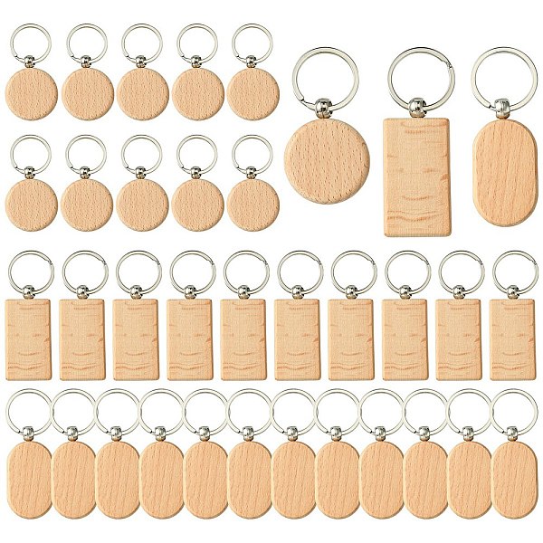 PandaHall 30Pcs 3 Style Rectangle/Flat Round Wooden Blank Engravable Tags Keychain, with Iron Rings, Moccasin, 40~53x40~32x7mm, 10pcs/style..., Orange
PandaHall 30Pcs 3 Style Rectangle/Flat Round Wooden Blank Engravable Tags Keychain, with Iron Rings, Moccasin, 40~53x40~32x7mm, 10pcs/style..., Orange