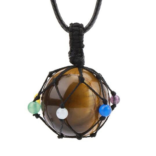 PandaHall Natural Tiger Eye Pendants Necklaces, Round, 30.71 inch(78cm) Tiger Eye Round
PandaHall Natural Tiger Eye Pendants Necklaces, Round, 30.71 inch(78cm) Tiger Eye Round