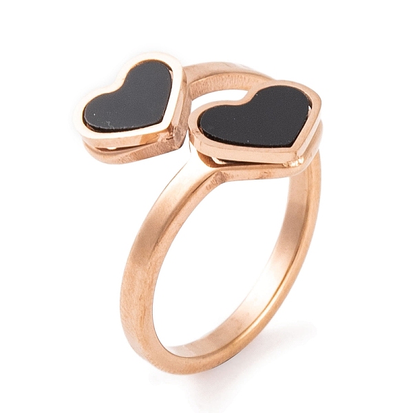 PandaHall 304 Stainless Steel Finger Ring, Heart Acrylic Open Cuff Ring for Women, Rose Gold, US Size 6~9(16.5~18.9mm) 304 Stainless Steel..., Black
PandaHall 304 Stainless Steel Finger Ring, Heart Acrylic Open Cuff Ring for Women, Rose Gold, US Size 6~9(16.5~18.9mm) 304 Stainless Steel..., Black