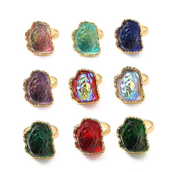 PandaHall Rack Plating Brass Finger Ring, Iceberg Melting Shaped Glass Adjustable Rings for Women, Long-Lasting Plated, Cadmium Free & Lead..., Multicolor
PandaHall Rack Plating Brass Finger Ring, Iceberg Melting Shaped Glass Adjustable Rings for Women, Long-Lasting Plated, Cadmium Free & Lead..., Multicolor