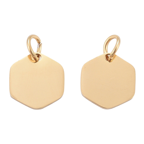 PandaHall 201 Stainless Steel Charms, Manual Polishing, Hexagon, Golden, 11.5x10.5x1mm, Hole: 3.5mm 201 Stainless Steel Hexagon
PandaHall 201 Stainless Steel Charms, Manual Polishing, Hexagon, Golden, 11.5x10.5x1mm, Hole: 3.5mm 201 Stainless Steel Hexagon
