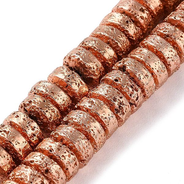 PandaHall Electroplated Natural Lava Rock Beads Strands, Disc, Heishi Beads, Rose Gold Plated, 9x4mm, Hole: 1.4mm, about 100pcs/strand...
PandaHall Electroplated Natural Lava Rock Beads Strands, Disc, Heishi Beads, Rose Gold Plated, 9x4mm, Hole: 1.4mm, about 100pcs/strand...