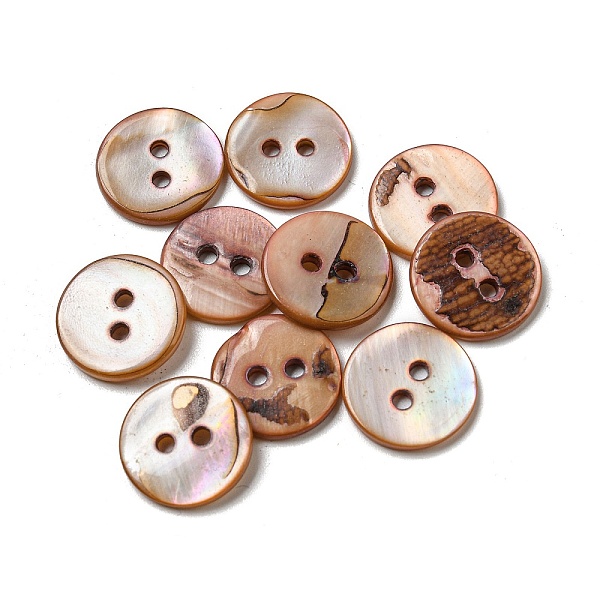 PandaHall Freshwater Shell Buttons, 2-Hole, Flat Round, Saddle Brown, 15x1~2mm, Hole: 1.5~2mm Shell Flat Round
PandaHall Freshwater Shell Buttons, 2-Hole, Flat Round, Saddle Brown, 15x1~2mm, Hole: 1.5~2mm Shell Flat Round
