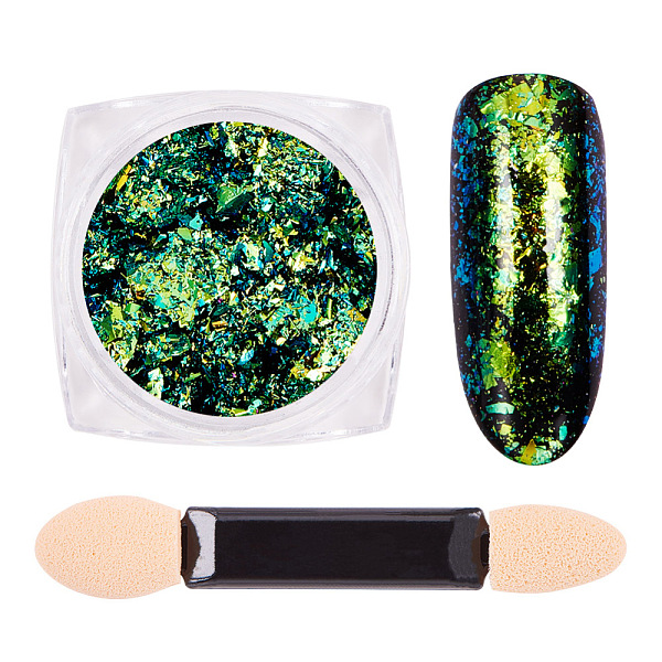 PandaHall Nail Art Glitter Flakes, Starry Sky/Mirror Effect, Iridescent Glitter Flakes, with One Brush, Light Sea Green, 30x30x17mm, about...
PandaHall Nail Art Glitter Flakes, Starry Sky/Mirror Effect, Iridescent Glitter Flakes, with One Brush, Light Sea Green, 30x30x17mm, about...