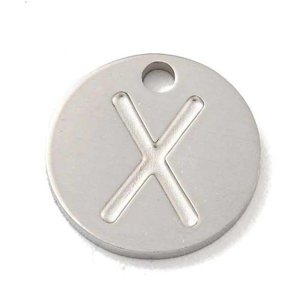 PandaHall 304 Stainless Steel Pendants, Laser Cut, Flat Round with Letter Charm, Stainless Steel Color, Letter X, 10x1mm, Hole: 1.4mm 304...
PandaHall 304 Stainless Steel Pendants, Laser Cut, Flat Round with Letter Charm, Stainless Steel Color, Letter X, 10x1mm, Hole: 1.4mm 304...
