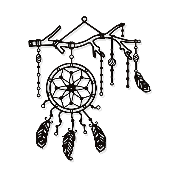 PandaHall Iron Wall Art Decorations, for Front Porch, Living Room, Kitchen, Matte Style, Woven Net/Web with Feather, 294x249x1mm Iron...
PandaHall Iron Wall Art Decorations, for Front Porch, Living Room, Kitchen, Matte Style, Woven Net/Web with Feather, 294x249x1mm Iron...