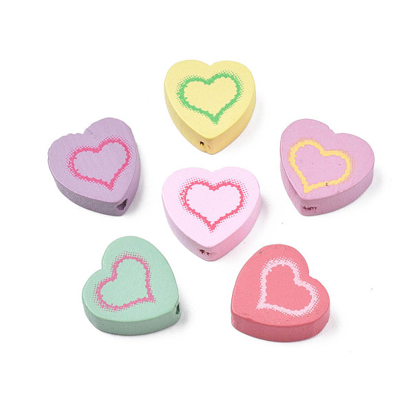 PandaHall Spray Painted Maple Wood Beads, Printed, Heart, Mixed Color, 16.5x17.5x6mm, Hole: 1.8mm, about 550pcs/500g Maple Wood Heart..., Multicolor
PandaHall Spray Painted Maple Wood Beads, Printed, Heart, Mixed Color, 16.5x17.5x6mm, Hole: 1.8mm, about 550pcs/500g Maple Wood Heart..., Multicolor
