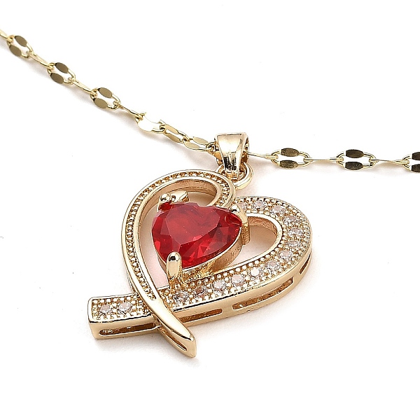 PandaHall Heart Light Gold Brass Micro Pave Cubic Zirconia Pendant Necklaces, with Glass, Red, 16.14 inch(41cm) Brass Heart Red
PandaHall Heart Light Gold Brass Micro Pave Cubic Zirconia Pendant Necklaces, with Glass, Red, 16.14 inch(41cm) Brass Heart Red