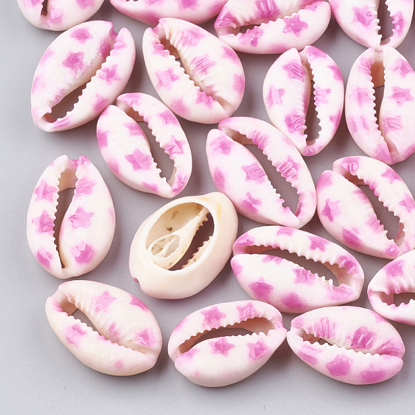 PandaHall Printed Cowrie Shell Beads, No Hole/Undrilled, Star Pattern, Hot Pink, 20~26x13~18x5~7mm Cowrie Shell Shell Shape Pink
PandaHall Printed Cowrie Shell Beads, No Hole/Undrilled, Star Pattern, Hot Pink, 20~26x13~18x5~7mm Cowrie Shell Shell Shape Pink