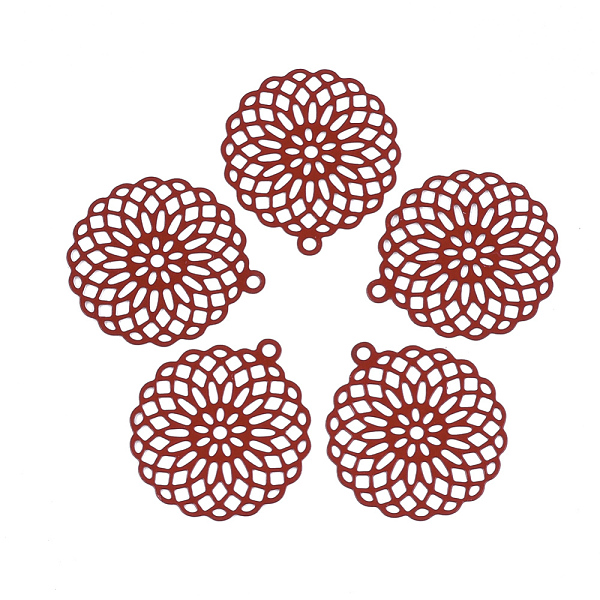 PandaHall 430 Stainless Steel Filigree Pendants, Spray Painted, Etched Metal Embellishments, Flower, Dark Red, 30x27x0.5mm, Hole: 1.8mm...
PandaHall 430 Stainless Steel Filigree Pendants, Spray Painted, Etched Metal Embellishments, Flower, Dark Red, 30x27x0.5mm, Hole: 1.8mm...