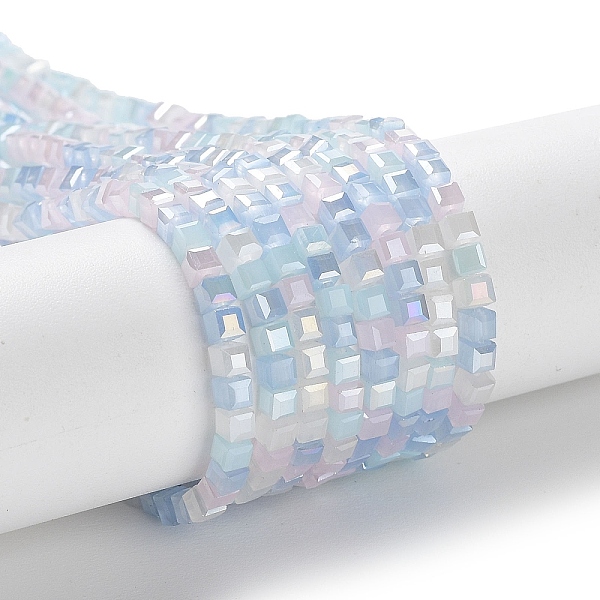 PandaHall Gradient Color Electroplate Glass Bead Strands, Segmented Multi-color, AB Color Plated, Faceted, Cube, Light Sky Blue...
PandaHall Gradient Color Electroplate Glass Bead Strands, Segmented Multi-color, AB Color Plated, Faceted, Cube, Light Sky Blue...
