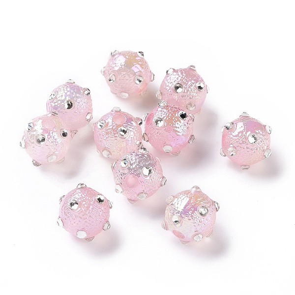 PandaHall UV Plating Rainbow Iridescent Textured Acrylic Bumpy Beads, with Clear Acrylic Rhinestone, Round, Pink, 17x14x13.5mm, Hole: 3.6mm...
PandaHall UV Plating Rainbow Iridescent Textured Acrylic Bumpy Beads, with Clear Acrylic Rhinestone, Round, Pink, 17x14x13.5mm, Hole: 3.6mm...