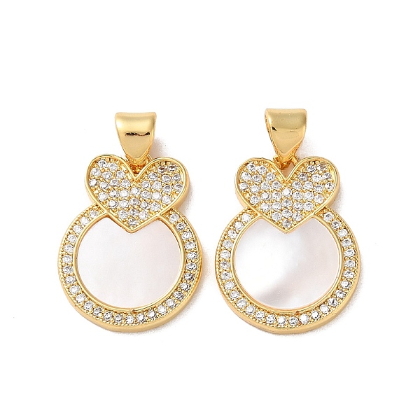 PandaHall Brass Micro Pave Clear Cubic Zirconia Pendants, with Shell, Real 18K Gold Plated, Flat Round, Heart, 19x14x2mm, Hole: 3.5x4.5mm...
PandaHall Brass Micro Pave Clear Cubic Zirconia Pendants, with Shell, Real 18K Gold Plated, Flat Round, Heart, 19x14x2mm, Hole: 3.5x4.5mm...