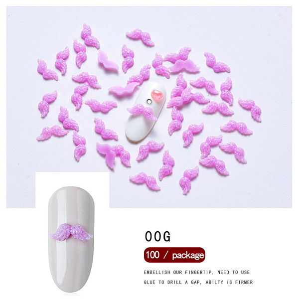 PandaHall Mustache Resin Cabochons Nail Art Decoration, Glitter Powder Nails Stud, for DIY Nail Art Design Accessory, Orchid, 11x4x2mm..., Purple
PandaHall Mustache Resin Cabochons Nail Art Decoration, Glitter Powder Nails Stud, for DIY Nail Art Design Accessory, Orchid, 11x4x2mm..., Purple