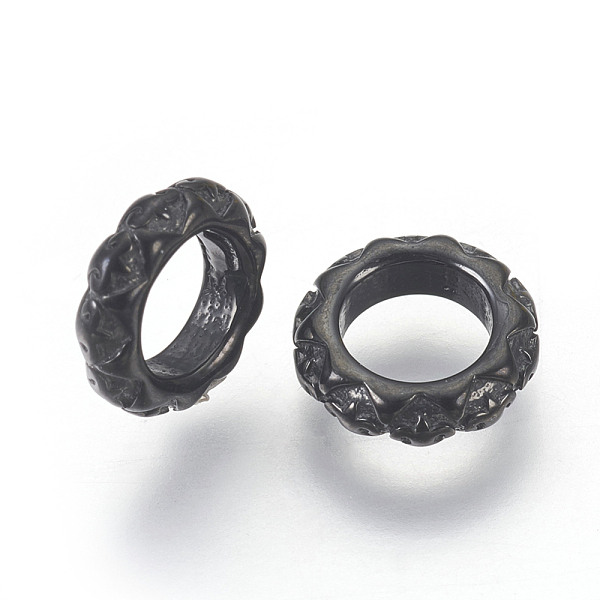 PandaHall 304 Stainless Steel Beads, Large Hole Beads, Ring, Gunmetal, 8.5x2.5mm, Hole: 5mm 304 Stainless Steel Ring
PandaHall 304 Stainless Steel Beads, Large Hole Beads, Ring, Gunmetal, 8.5x2.5mm, Hole: 5mm 304 Stainless Steel Ring