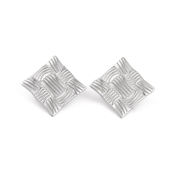 PandaHall 304 Stainless Steel Stud Earrings for Women, Texture Rhombus, Stainless Steel Color, 24x24mm 304 Stainless Steel Rhombus
PandaHall 304 Stainless Steel Stud Earrings for Women, Texture Rhombus, Stainless Steel Color, 24x24mm 304 Stainless Steel Rhombus