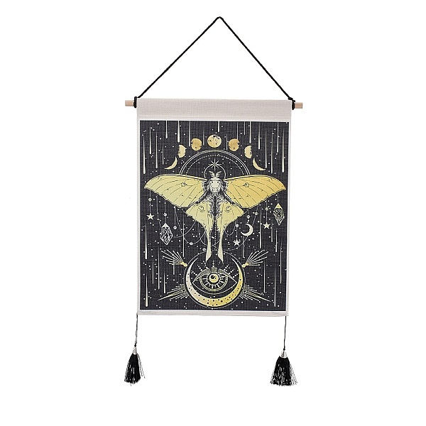 PandaHall Bohemia Style Cloth Wall Hanging Tapestry, Vertical Tapestry, with Wood Rod & Iron Traceless Nail & Cord, for Home Decoration..., Yellow
PandaHall Bohemia Style Cloth Wall Hanging Tapestry, Vertical Tapestry, with Wood Rod & Iron Traceless Nail & Cord, for Home Decoration..., Yellow