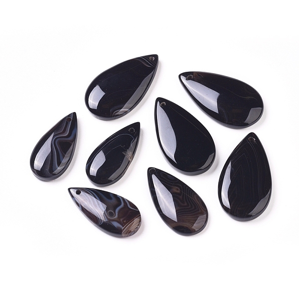 PandaHall Natural Black Agate Pendants, Dyed & Heated, Teardrop, 29~35x14~19x5.5~6mm, Hole: 1.5mm Black Agate Teardrop
PandaHall Natural Black Agate Pendants, Dyed & Heated, Teardrop, 29~35x14~19x5.5~6mm, Hole: 1.5mm Black Agate Teardrop