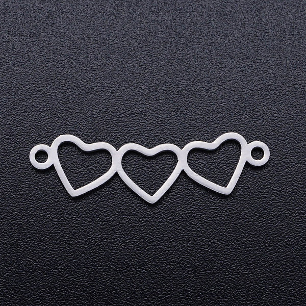 PandaHall 201 Stainless Steel Links connectors, Heart to Heart, Stainless Steel Color, 7.5x25x1mm, Hole: 1.2mm 201 Stainless Steel Heart
PandaHall 201 Stainless Steel Links connectors, Heart to Heart, Stainless Steel Color, 7.5x25x1mm, Hole: 1.2mm 201 Stainless Steel Heart