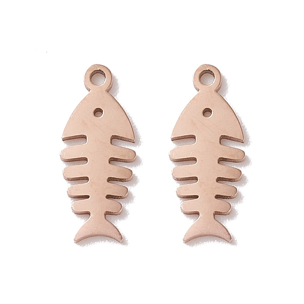 PandaHall 304 Stainless Steel Pendants, Fishbone, Rose Gold, 14x6x0.8mm, Hole: 1mm 304 Stainless Steel Fish
PandaHall 304 Stainless Steel Pendants, Fishbone, Rose Gold, 14x6x0.8mm, Hole: 1mm 304 Stainless Steel Fish