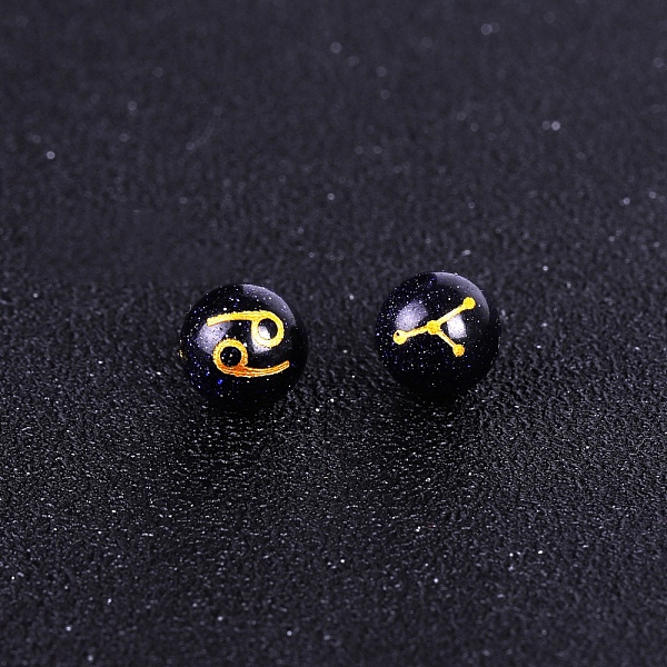 PandaHall Synthetic Blue Goldstone Carved Constellation Beads, Round Beads, Cancer, 10mm Blue Goldstone Cancer
PandaHall Synthetic Blue Goldstone Carved Constellation Beads, Round Beads, Cancer, 10mm Blue Goldstone Cancer