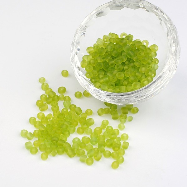 PandaHall 6/0 Frosted Round Glass Seed Beads, Green Yellow, Size: about 4mm in diameter, hole:1.5mm, about 495pcs/50g Glass Green
PandaHall 6/0 Frosted Round Glass Seed Beads, Green Yellow, Size: about 4mm in diameter, hole:1.5mm, about 495pcs/50g Glass Green