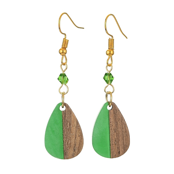 PandaHall Resin & Walnut Wood Teardrop Dangle Earrings, Glass Beaded Long Drop Earrings with Iron Pins, Green, 54x14.5mm Wood Teardrop Green
PandaHall Resin & Walnut Wood Teardrop Dangle Earrings, Glass Beaded Long Drop Earrings with Iron Pins, Green, 54x14.5mm Wood Teardrop Green