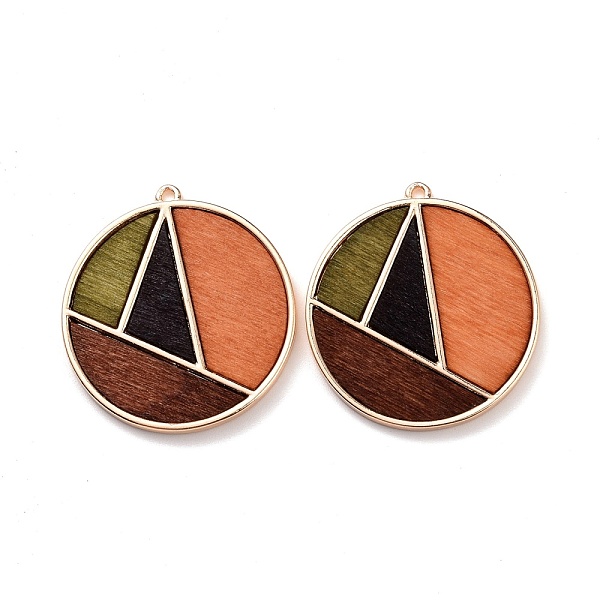 PandaHall Dyed Wood Pendants, with Light Gold Plated Alloy Findings, Flat Round with Geometric Pattern, Colorful, 38x35x2.5mm, Hole: 1.8mm...
PandaHall Dyed Wood Pendants, with Light Gold Plated Alloy Findings, Flat Round with Geometric Pattern, Colorful, 38x35x2.5mm, Hole: 1.8mm...